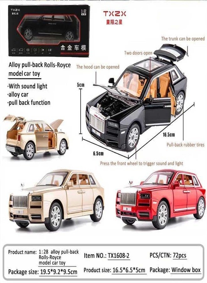 Sky Tech® Rolls-Royce Cullinan 1:32 Scale Model Car Exclusive Alloy Metal Car Die-cast Scale Model Pullback Toy with Sound & Light Music Best Gifts Toys Kids【Colors as Per Stock】 - Image 2